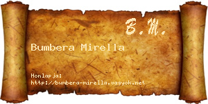 Bumbera Mirella névjegykártya